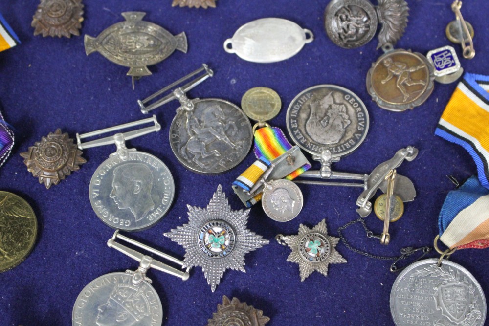 A WWI group of two medals to Second Lieut.G.P.Boyd, a similar group of two to 147522 Gnr.A.J.G.Marshall R.A. and sundry badges includin